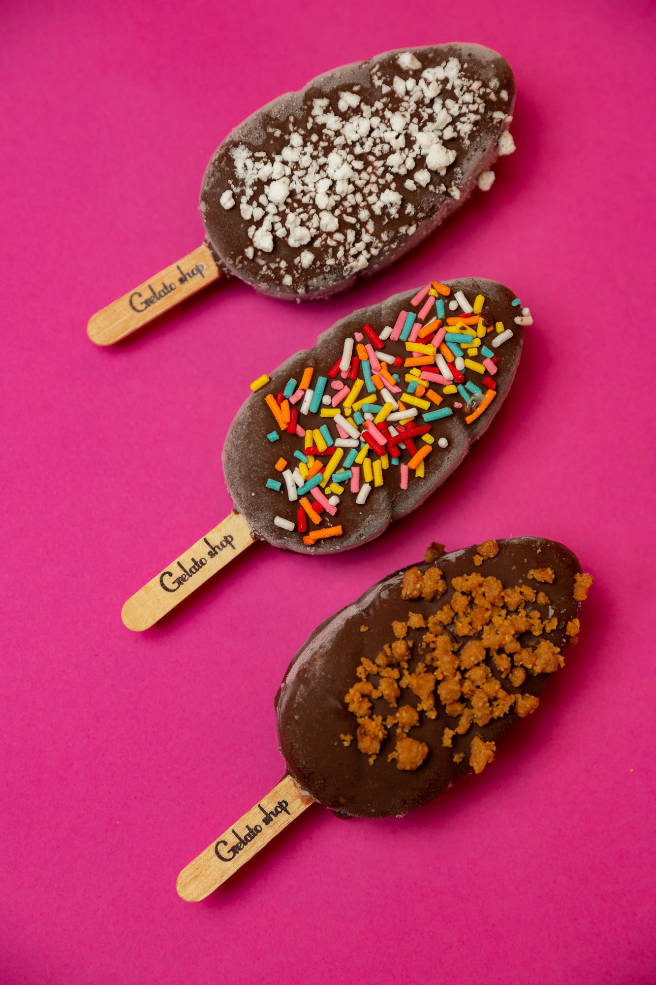 Paletas fondo rosa